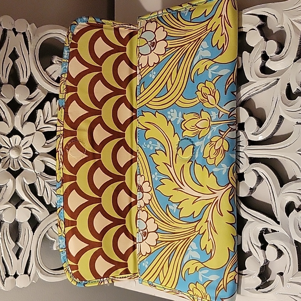 Amy Butler for Kalencom Brenda Turquoise Floral Clutch - Picture 4 of 9